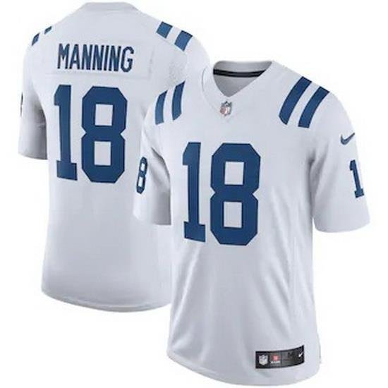 Indianapolis Colts 18 Peyton Manning Men Nike White Retired Player Limited Jersey