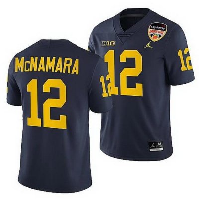 Michigan Wolverines Cade Mcnamara Navy 2021 Orange Bowl College Football Playoff Jersey