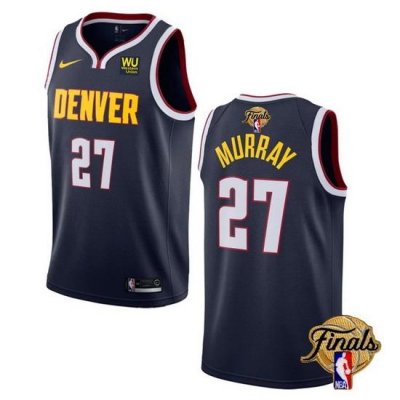 Men Denver Nuggets 27 Jamal Murray Navy 2023 Finals Icon Edition Stitched Basketball Jersey