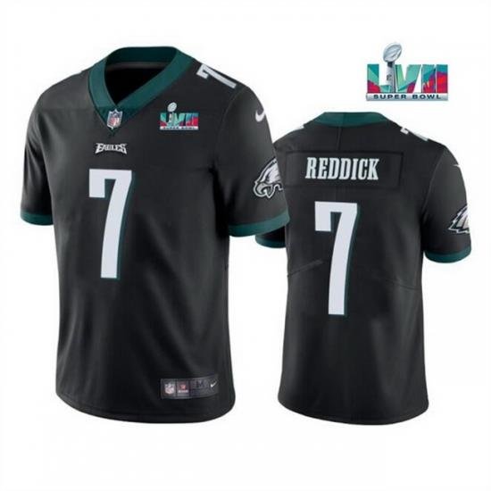 Men Women Youth Toddler Philadelphia Eagles 7 Haason Reddick Black Super Bowl LVII Patch Vapor Untouchable Limited Stitched Jersey