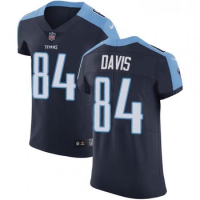 Mens Nike Tennessee Titans 84 Corey Davis Navy Blue Alternate Vapor Untouchable Elite Player NFL Jersey