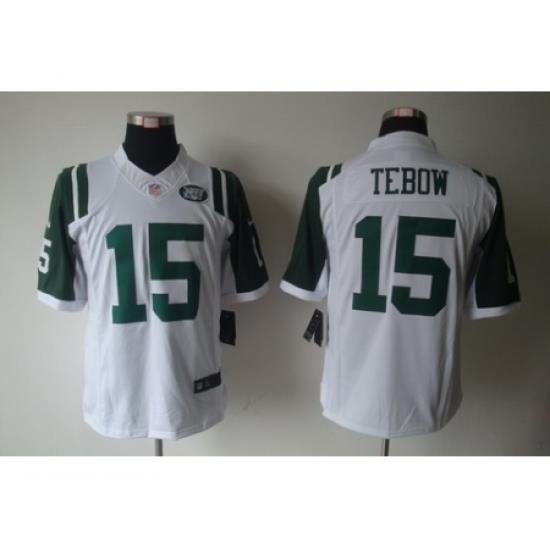 Nike NeW York Jets 15 Tim TeboW White Limited NFL Jersey