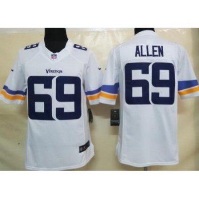 Nike Minnesota Vikings 69 Jared Allen White Limited NFL Jersey