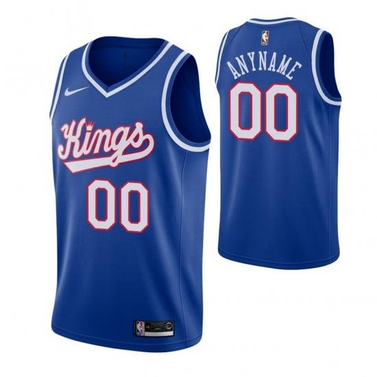 Men Women youth Sacramento Kings Custom Blue 2019 20 Hardwood Classics Jersey