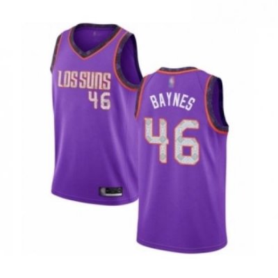 Womens Phoenix Suns 46 Aron Baynes Swingman Purple Basketball Jersey 2018 19 City Edition