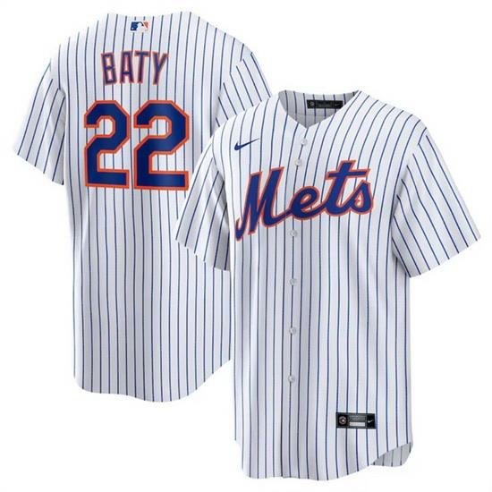 Men NeW York Mets 22 Brett Baty White Cool Base Stitched Baseball Jersey