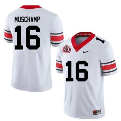 Men #16 Jackson Muschamp Georgia Bulldogs College Football Jerseys Sale-40th Anniversary