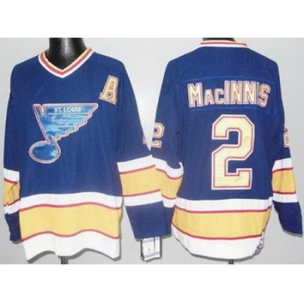 St. Louis Blues 2 Al MacInnis Light Blue NHL Jersey