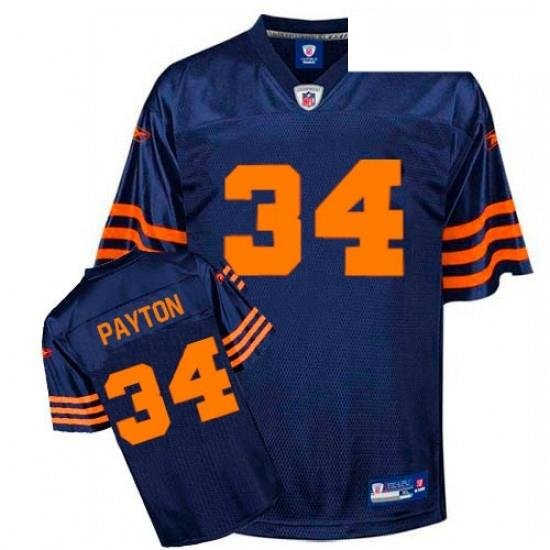 Reebok Chicago Bears 34 Walter Payton Blue 1940s Premier EQT Throwback NFL Jersey