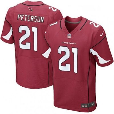 Men Nike Arizona Cardinals 21 Patrick Peterson Elite Red Team Color NFL Jersey