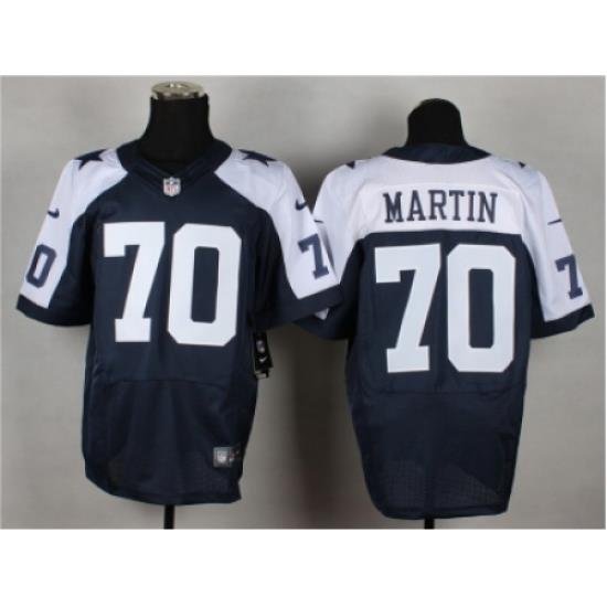 Nike Dallas cowboys 70 Zack Martin blue Elite thankgivings NFL Jersey