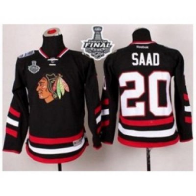 youth nhl jerseys chicago blackhawks #20 saad black 2014 Stadium Series[2015 stanley cup]