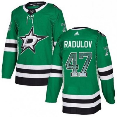 Mens Adidas Dallas Stars 47 Alexander Radulov Authentic Green Drift Fashion NHL Jersey