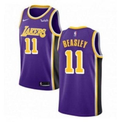 Youth Nike Los Angeles Lakers 11 Michael Beasley Swingman Purple NBA Jersey Statement Edition