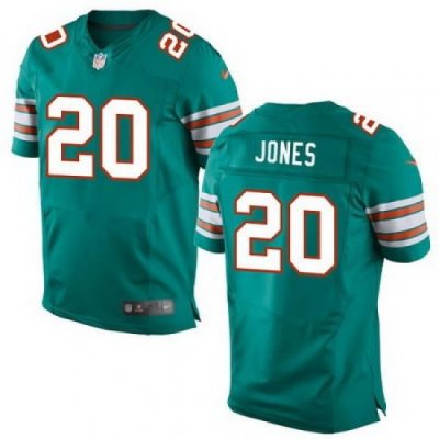 Nike Dolphins #20 Reshad Jones Aqua Green Alternate Mens Stitched NFL Elite Jersey