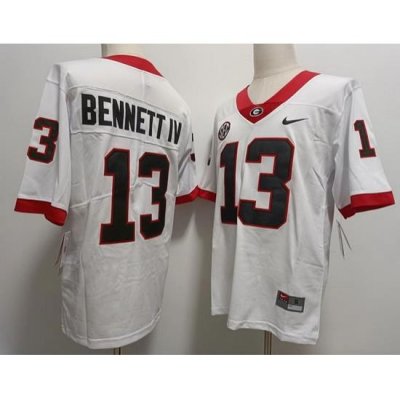 Men #13 Stetson BENNETT IV Georgia Bulldogs College Football Jerseys Sale-white