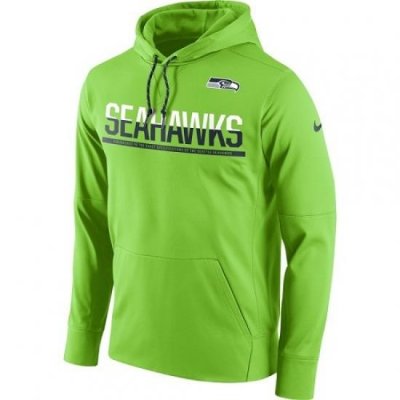 NFL Mens Seattle Seahawks Nike Sideline Circuit Green Pullover Hoodie