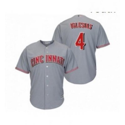 Youth Cincinnati Reds 4 Jose Iglesias Replica Grey Road Cool Base Baseball Jersey