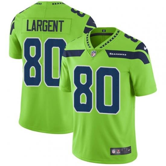 Nike Seahawks #80 Steve Largent Green Mens Stitched NFL Limited Rush Jersey