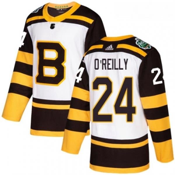 Youth Adidas Boston Bruins 24 Terry OReilly Authentic White 2019 Winter Classic NHL Jerse