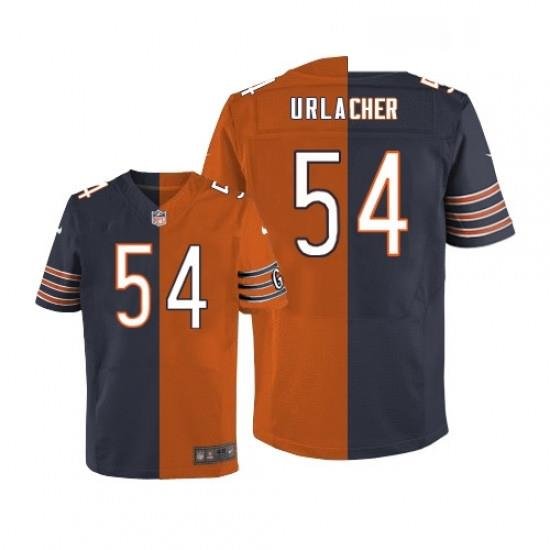 Mens Nike Chicago Bears 54 Brian Urlacher Elite NavyOrange Split Fashion NFL Jersey