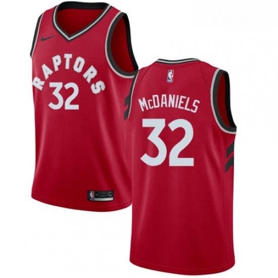 Mens Nike Toronto Raptors 32 KJ McDaniels Swingman Red Road NBA Jersey Icon Edition