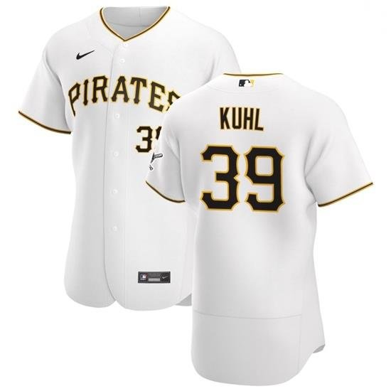 Pittsburgh Pirates 39 Chad Kuhl Men Nike White Home 2020 Authentic Player MLB Jersey