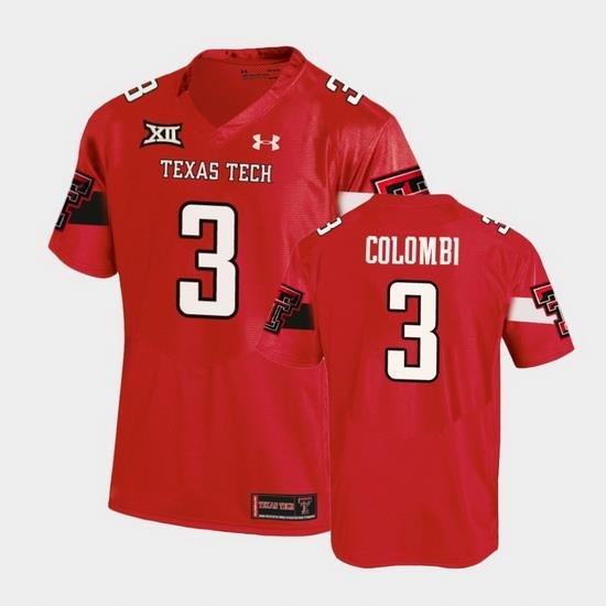 Men Texas Tech Red Raiders Henry Colombi Replica Red Football Team Jersey