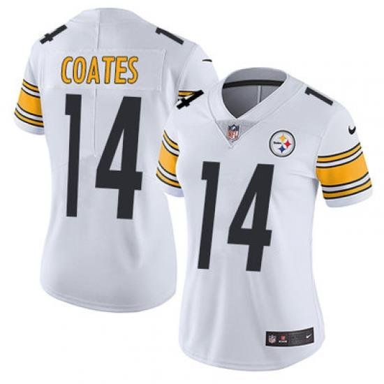 Nike Steelers #14 Sammie Coates White Womens Stitched NFL Vapor Untouchable Limited Jersey