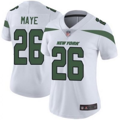 Jets 26 Marcus Maye White Womens Stitched Football Vapor Untouchable Limited Jersey