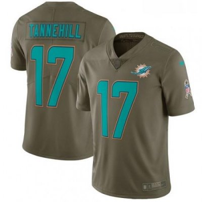 Youth Nike Miami Dolphins 17 Ryan Tannehill Limited Olive 2017 Salute to Service NFL Jersey