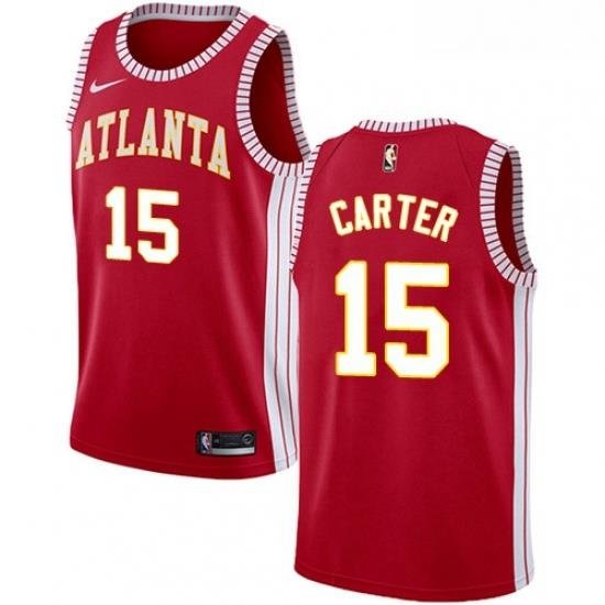 Youth Nike Atlanta Hawks 15 Vince Carter Swingman Red NBA Jersey Statement Edition