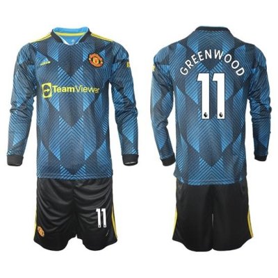 Men Manchester United Long Sleeve Soccer Jerseys 551