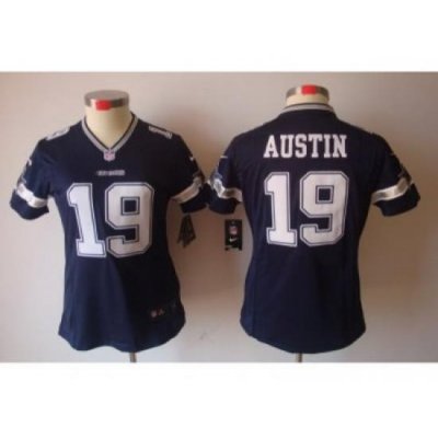 Nike Women Dallas Cowboys #19 Austin Blue [Women's NIKE LIMITED Jersey]