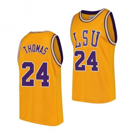 LSU Tiger Cameron Thomas Gold College Basketball Lsu Tigers Jersey