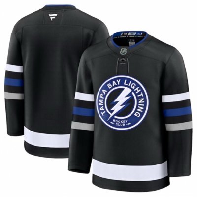 Men Tampa Bay Lightning Blank Black 2024 25 Alternate Stitched Hockey Jersey