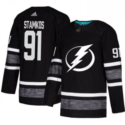 Mens Adidas Tampa Bay Lightning 91 Steven Stamkos Black 2019 All Star Game Parley Authentic Stitched NHL Jersey