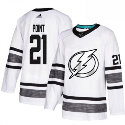 Mens Adidas Tampa Bay Lightning 21 Brayden Point White 2019 All Star Game Parley Authentic Stitched NHL Jersey