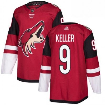 Youth Adidas Arizona Coyotes 9 Clayton Keller Premier Burgundy Red Home NHL Jersey