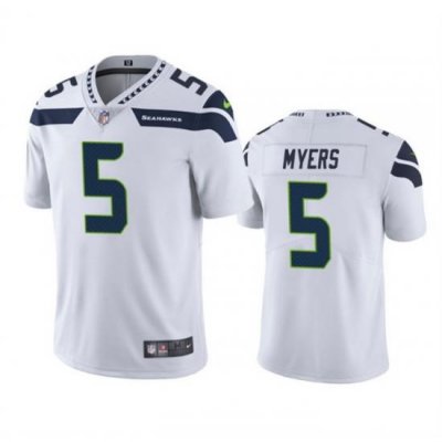 Men Seattle Seahawks 5 Jason Myers White Vapor Untouchable Limited Stitched Jersey