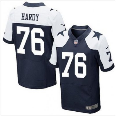 Nike Dallas CoWboys #76 Greg Hardy Navy Blue Thanksgiving ThroWback Mens Stitched NFL Elite Jersey