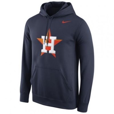 Men MLB Houston Astros Nike Logo Performance Pullover Hoodie Navy