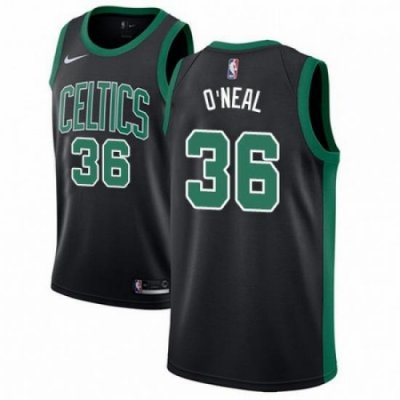 Mens Adidas Boston Celtics 36 Shaquille ONeal Authentic Black NBA Jersey Statement Edition