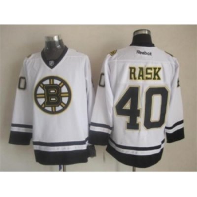 NHL Boston Bruins #40 Tuukka Rask White Fashion Stitched Jerseys