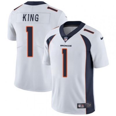 Nike Broncos #1 Marquette King White Mens Stitched NFL Vapor Untouchable Limited Jersey