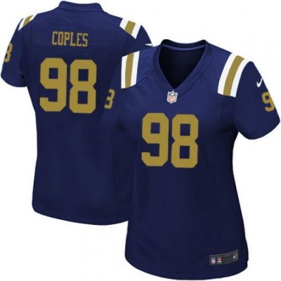 Women's Nike NeW York Jets #98 Quinton Coples Elite Navy Blue Alternate NFL