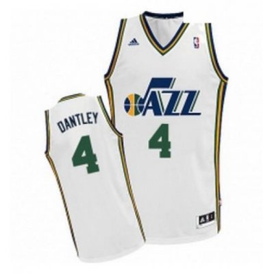 Youth Adidas Utah Jazz 4 Adrian Dantley Swingman White Home NBA Jersey