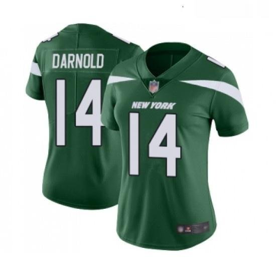 Womens New York Jets 14 Sam Darnold Green Team Color Vapor Untouchable Limited Player Football Jersey