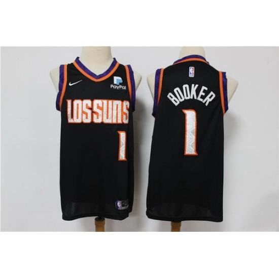 Suns 1 Devin Booker Black 2019 20 City Edition Nike Swingman Jersey