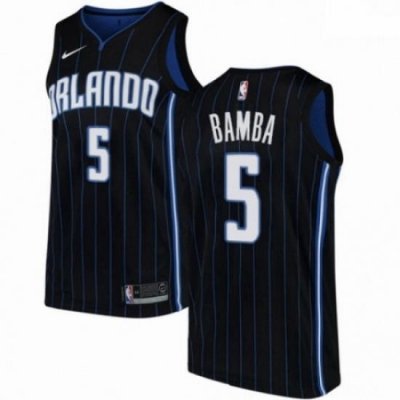 Mens Nike Orlando Magic 5 Mohamed Bamba Authentic Black NBA Jersey Statement Edition